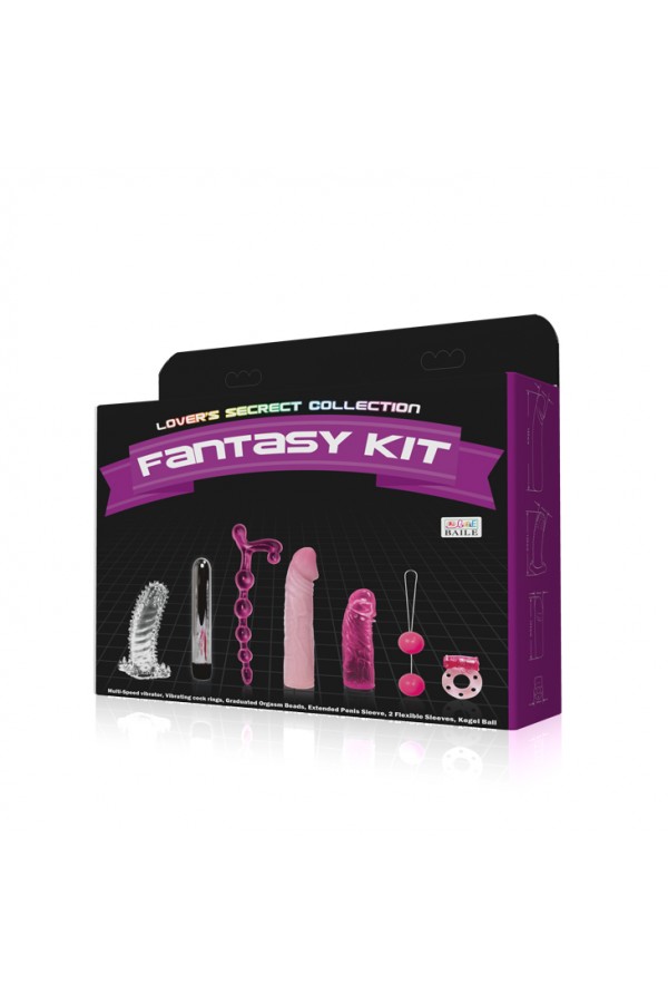 Fantasy Kıt Penis Kılıfı Vibratör Ve Boğumlu Anal Plug
