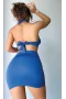 Arzushop Mavi Fantazi Gece Elbisesi
