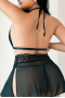 Arzu Sexshop Siyah Dantelli Etekli Fantezi Takım