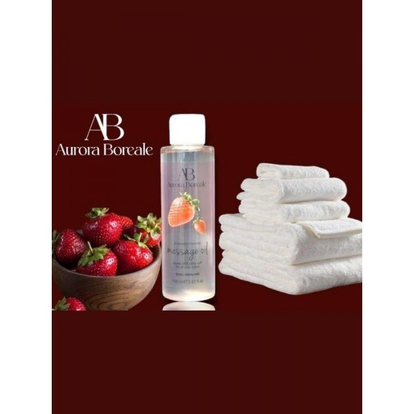 Aurora Boreale Çilek Aromalı Masaj Yağı 150 ML Aurora Boreale Çilek Aromalı Masaj Yağı 150 ML