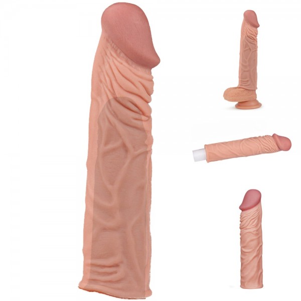 Tender Realistik Dokulu 5cm Uzatmalı Penis Kılıfı
