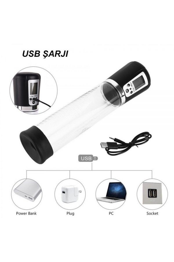 Passion Pump Ultra Güçlü Lcd Ekran Şarjlı Full Otomatik Penis Pompası