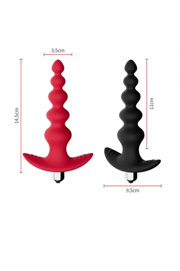 Titreşimli Yumuşak Silikon Boğumlu Unicex Masaj Aleti Anal Plug Tıkaç Vibratör