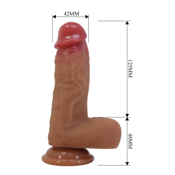 Arzushop Realistik Vantuzlu Dildo Penis 17,3 cm