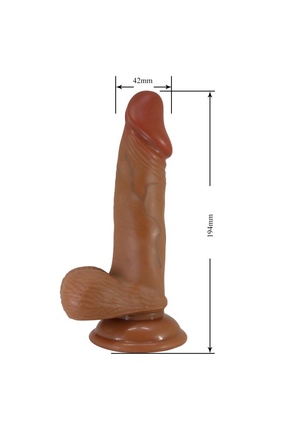 Arzushop  Et Dokulu Gerçekçi Çift Katmanlı Silikon Melez Penis 19,4 cm