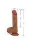 Arzushop Çift Katmanlı Gerçekçi Titreşimli Dildo Vibratör Penis 21,8 cm