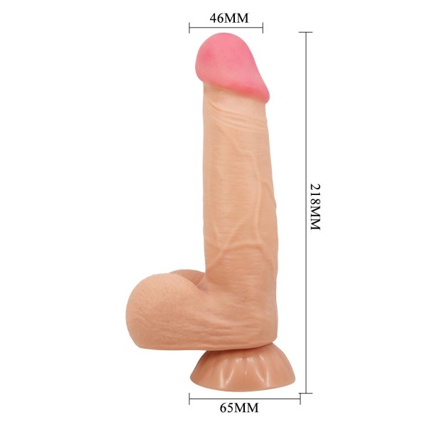 Arzushop Kıkırdak Yapılı Çift Katmanlı Gerçekçi Dildo Penis 21,8 cm  