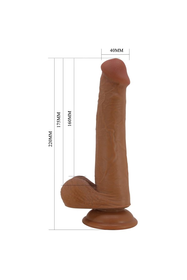 Arzushop Yeni Nesil Çift Katmanlı Realistik Vantuzlu Dildo Penis 22 cm