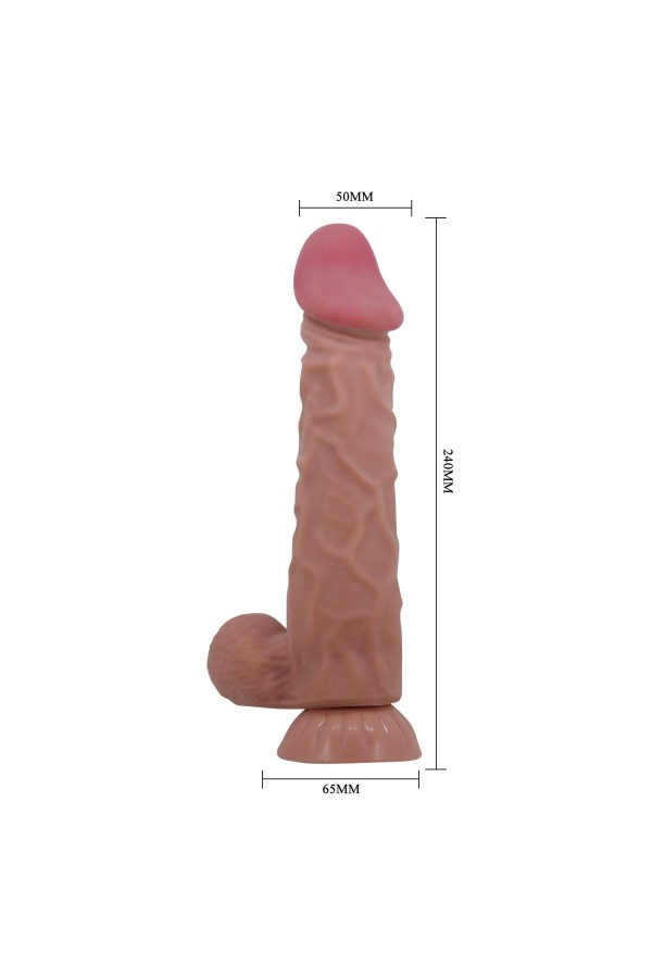 Arzuhop Kıkırdak Yapılı Çift Katmanlı Melez Gerçekçi Dildo Penis 24 cm