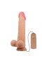 Gerçekçi görümlü 24 cm Kıkırdaklı Çift Katmanlı Gerçekçi Titreşimli Dildo Vibratör Penis