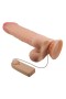 Gerçekçi görümlü 24 cm Kıkırdaklı Çift Katmanlı Gerçekçi Titreşimli Dildo Vibratör Penis