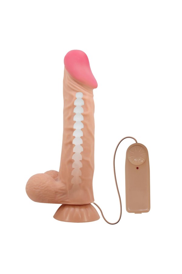Gerçekçi görümlü 24 cm Kıkırdaklı Çift Katmanlı Gerçekçi Titreşimli Dildo Vibratör Penis