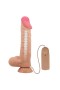 Gerçekçi görümlü 24 cm Kıkırdaklı Çift Katmanlı Gerçekçi Titreşimli Dildo Vibratör Penis