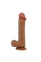 26 cm Yeni Nesil Çift Katmanlı Realistik Vantuzlu Melez Dildo Penis