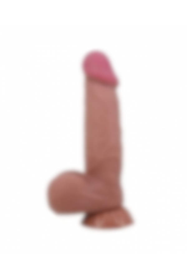 Arzushop  Kıkırdak Yapılı Çift Katmanlı Melez Gerçekçi Dildo Penis 21,8 cm