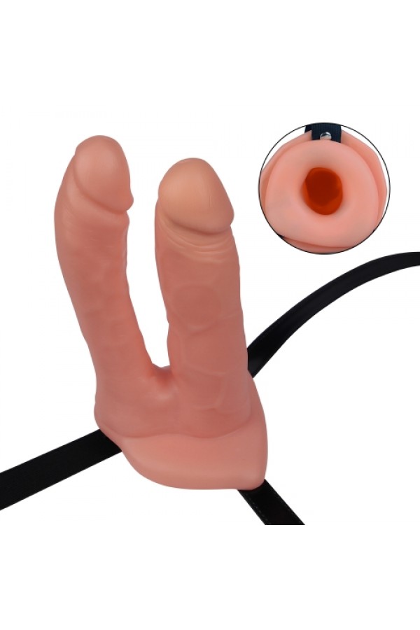 Lovetoy Unisex Strapon Anal ve Vajinal Belden Bağlamalı Çift Başlı