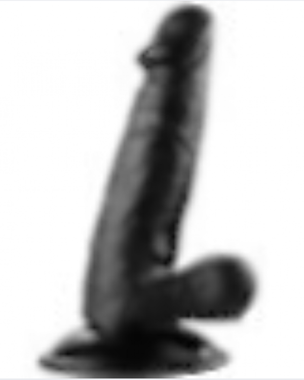 Siyah Vantuzlu Dildo
