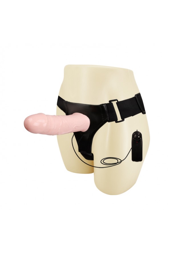 İçi Boş Titreşimli Et Teninde Damarlı Kullanılabilen 16,6 Cm Belden Bağlamalı Penis