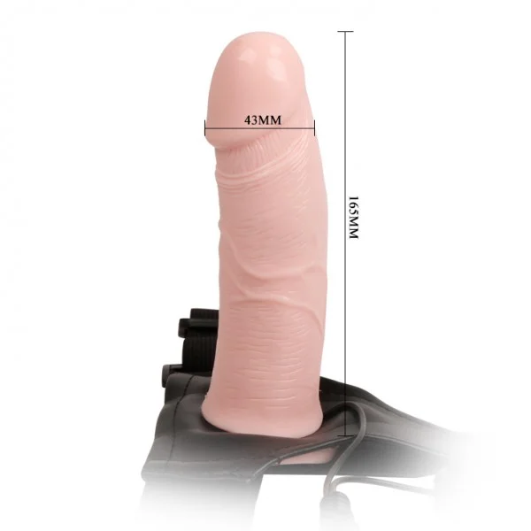 İçi Boş Titreşimli Et Teninde Damarlı Kullanılabilen 16,6 Cm Belden Bağlamalı Penis İçi Boş Titreşimli Et Teninde Damarlı Kullanılabilen 16,6 Cm Belden Bağlamalı Penis