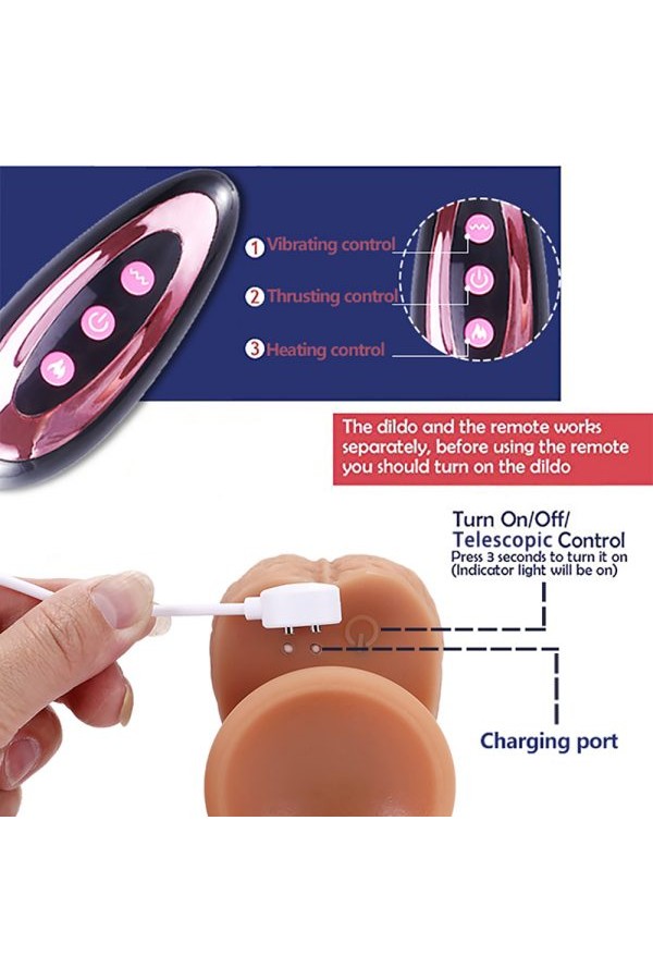 Kablosuz uzaktan Kumandalı itme gerçekçi yapay Penis vibratör katmanlı silikon süper büyük ısıtma Penis