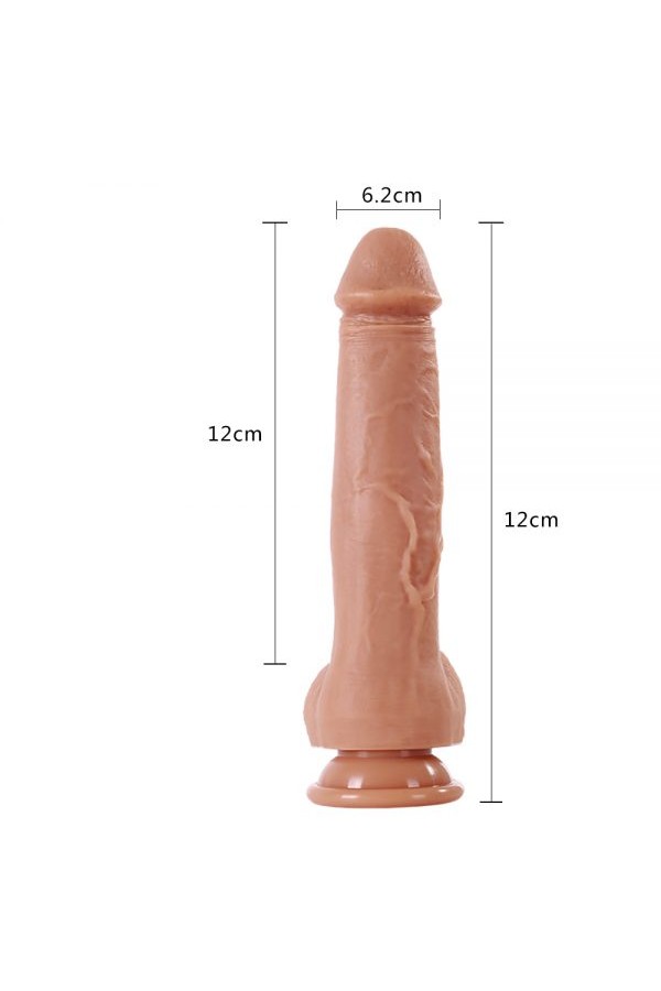 Kablosuz uzaktan Kumandalı itme gerçekçi yapay Penis vibratör katmanlı silikon süper büyük ısıtma Penis