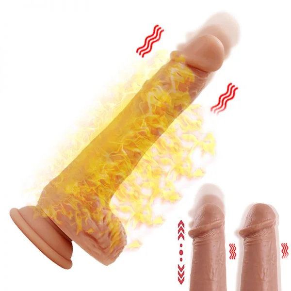 21 Cm Yumuşak Dokulu Titreşimli Oynar Başlı Ve Gidip Gelmeli Dildo 21 Cm Yumuşak Dokulu Titreşimli Oynar Başlı Ve Gidip Gelmeli Dildo