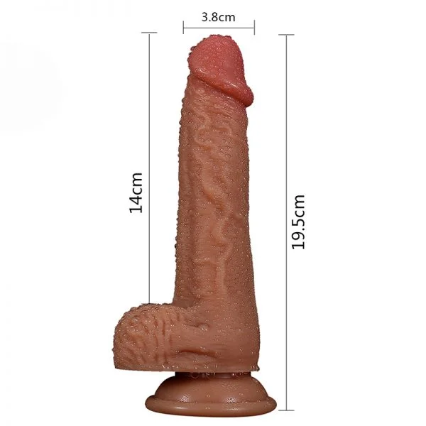 Damarlı Cock Serisi Ultra Yumuşak Dönebilen ve Isınabilen 20 Cm Titreşimli Penis Damarlı Cock Serisi Ultra Yumuşak Dönebilen ve Isınabilen 20 Cm Titreşimli Penis