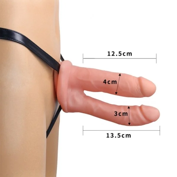 Lovetoy Unisex Strapon Anal ve Vajinal Belden Bağlamalı Çift Başlı