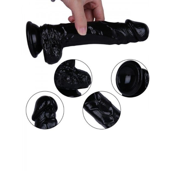 Noctis 21cm Siyah Dildo Damarlı Noctis 21cm Siyah Dildo Damarlı