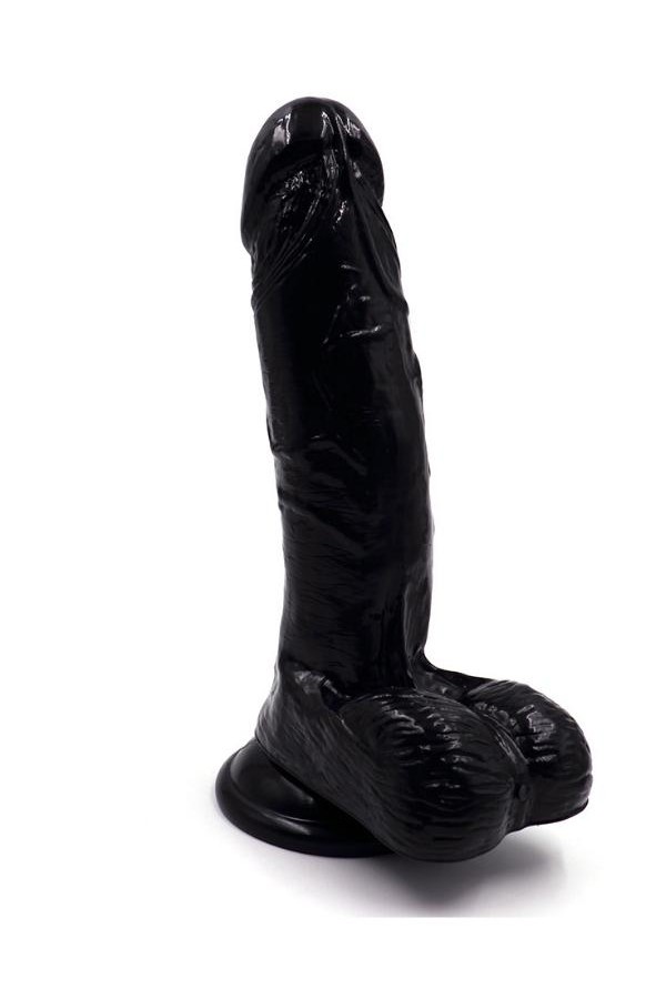 Siyah 20 cm Realistik Dildo Damarlı