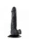Arzushop Siyah Realistik Vantuzlu Zenci Dildo Penis 19,5 cm 