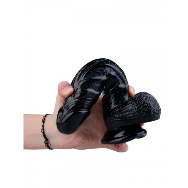 Noctis 22,5cm Siyah Dildo Damarlı