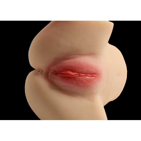 Gerçek Anal ve Vajinal Girişli Kalça Mastürbatör Titreşimli