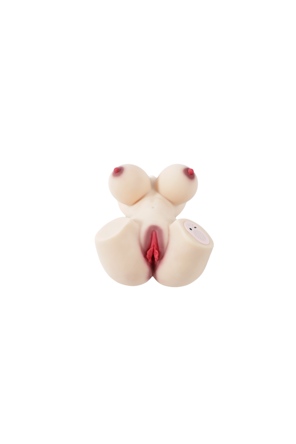 Büyük Göğüslü Gerçek Yarım Vucut Anal ve Vajinal  Damarlı Mastürbatör Usb Şarj-Sesli Titresimli