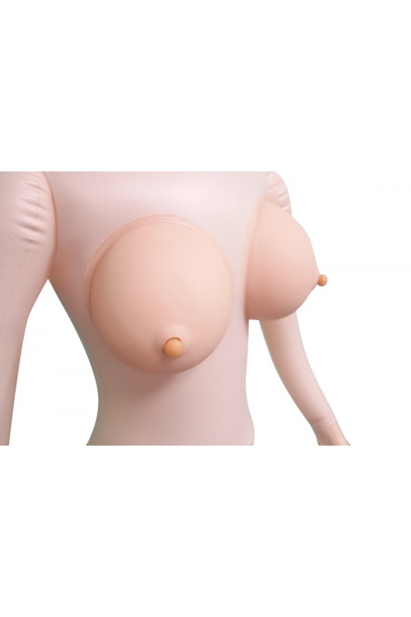 Sarı Saçlı 3 İşlevli Ses Özellikli ve Titreşimli Şişme Bebek