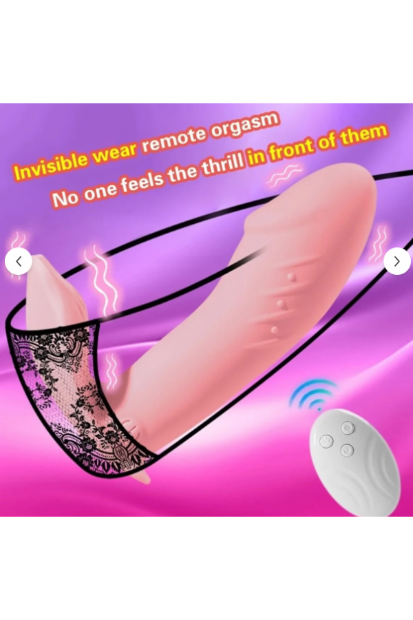 Pembe Vibratör Giyilebilir Yapay Penis Külot Kablosuz Uzaktan Kumandalı Klitoris  Mastürbatörü 