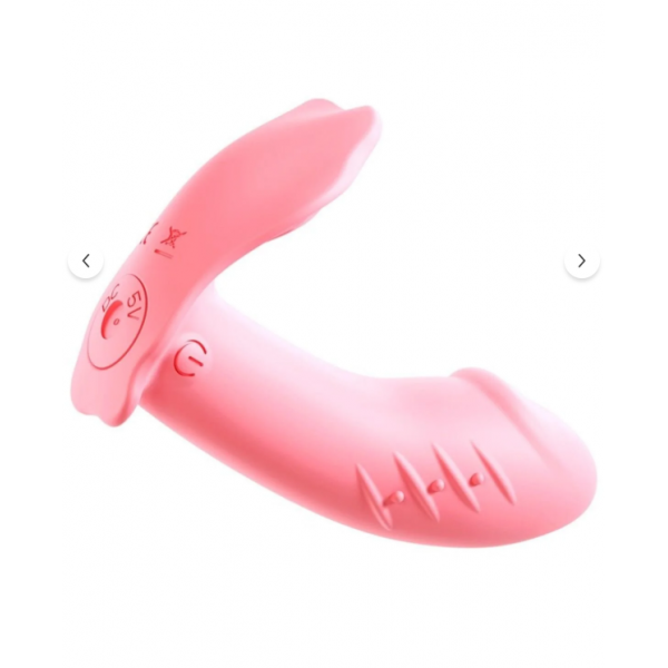 Pembe Vibratör Giyilebilir Yapay Penis Külot Kablosuz Uzaktan Kumandalı Klitoris  Mastürbatörü 