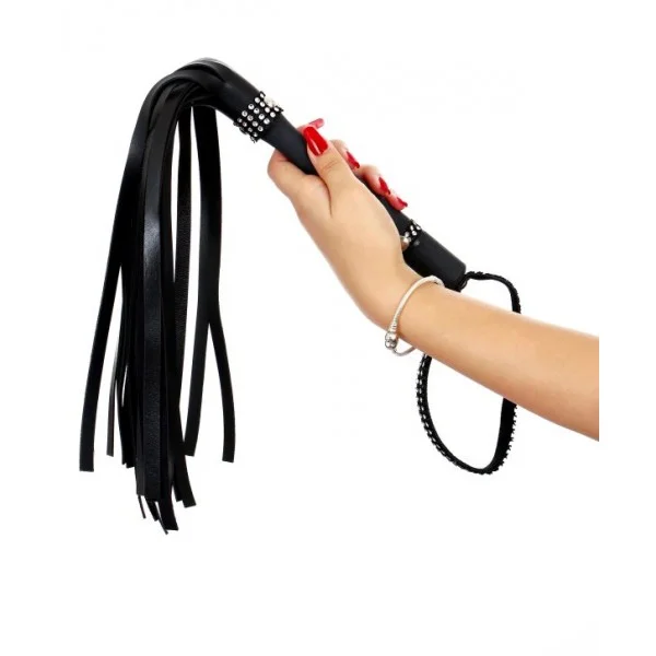 Taşlı Siyah Kırbaç Arzu Shop Taşlı Siyah Kırbaç Arzu Shop